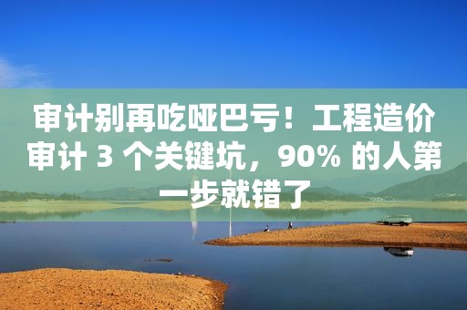 审计别再吃哑巴亏！工程造价审计 3 个关键坑，90% 的人第一步就错了